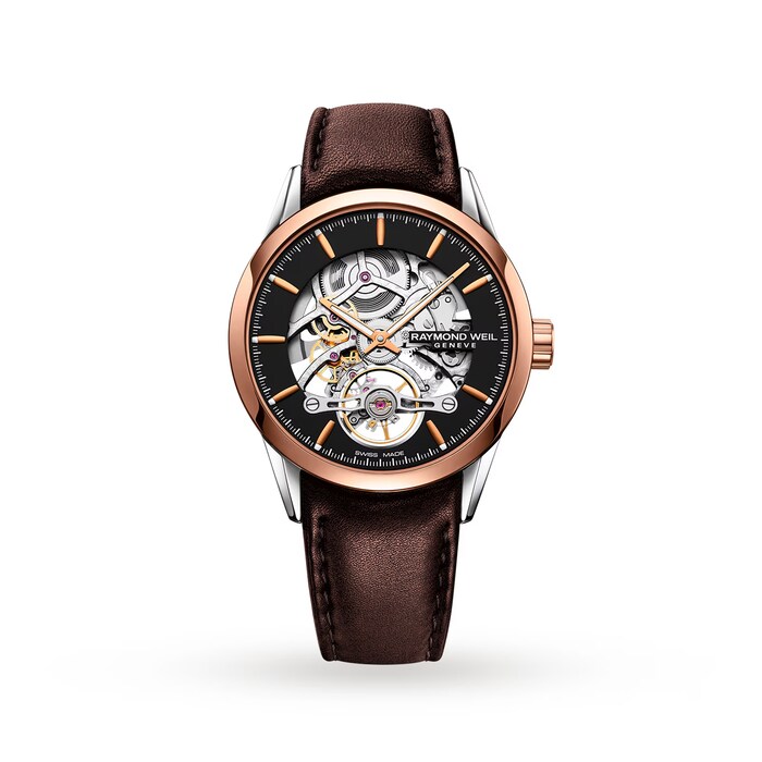 Pre-Owned Raymond Weil Freelancer Skeleton 42mm Mens Watch