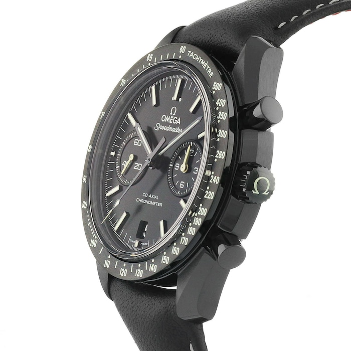 Pre-Owned Omega Dark Side Of The Moon Co-Axail Chronograph Pitch Black 44.25mm Mens Watch