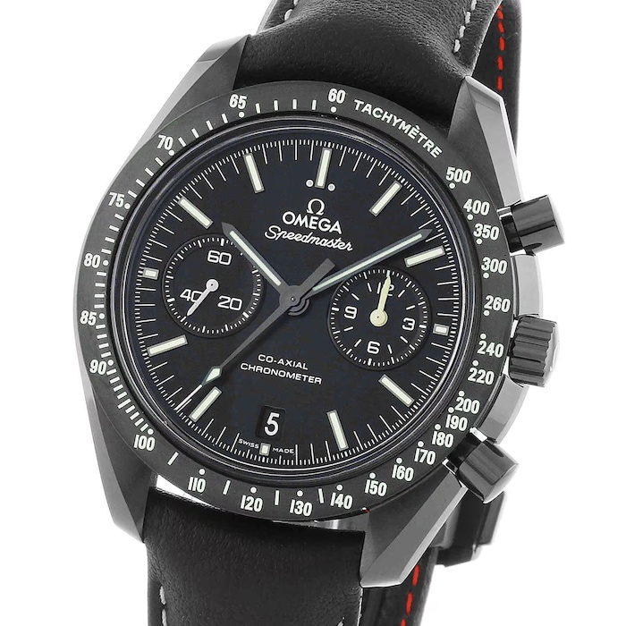 Pre-Owned Omega Dark Side Of The Moon Co-Axail Chronograph Pitch Black 44.25mm Mens Watch