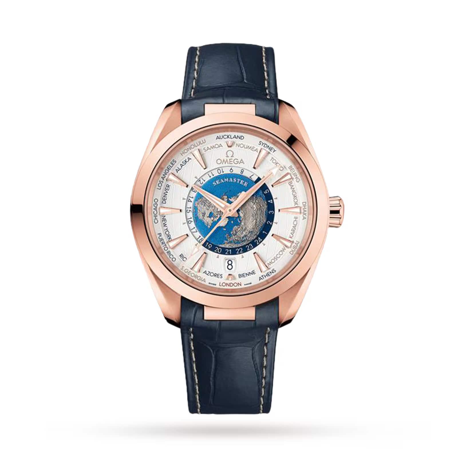 Pre-Owned Omega Seamaster Aqua Terra 150M Co?axial Master Chronometer Gmt Worldtimer 43mm