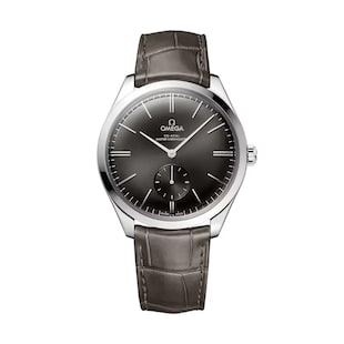 Pre-Owned Omega De Ville Tresor 40mm, Steel On Leather Strap Mens Watch