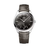 Pre-Owned Omega De Ville Tresor 40mm, Steel On Leather Strap Mens Watch