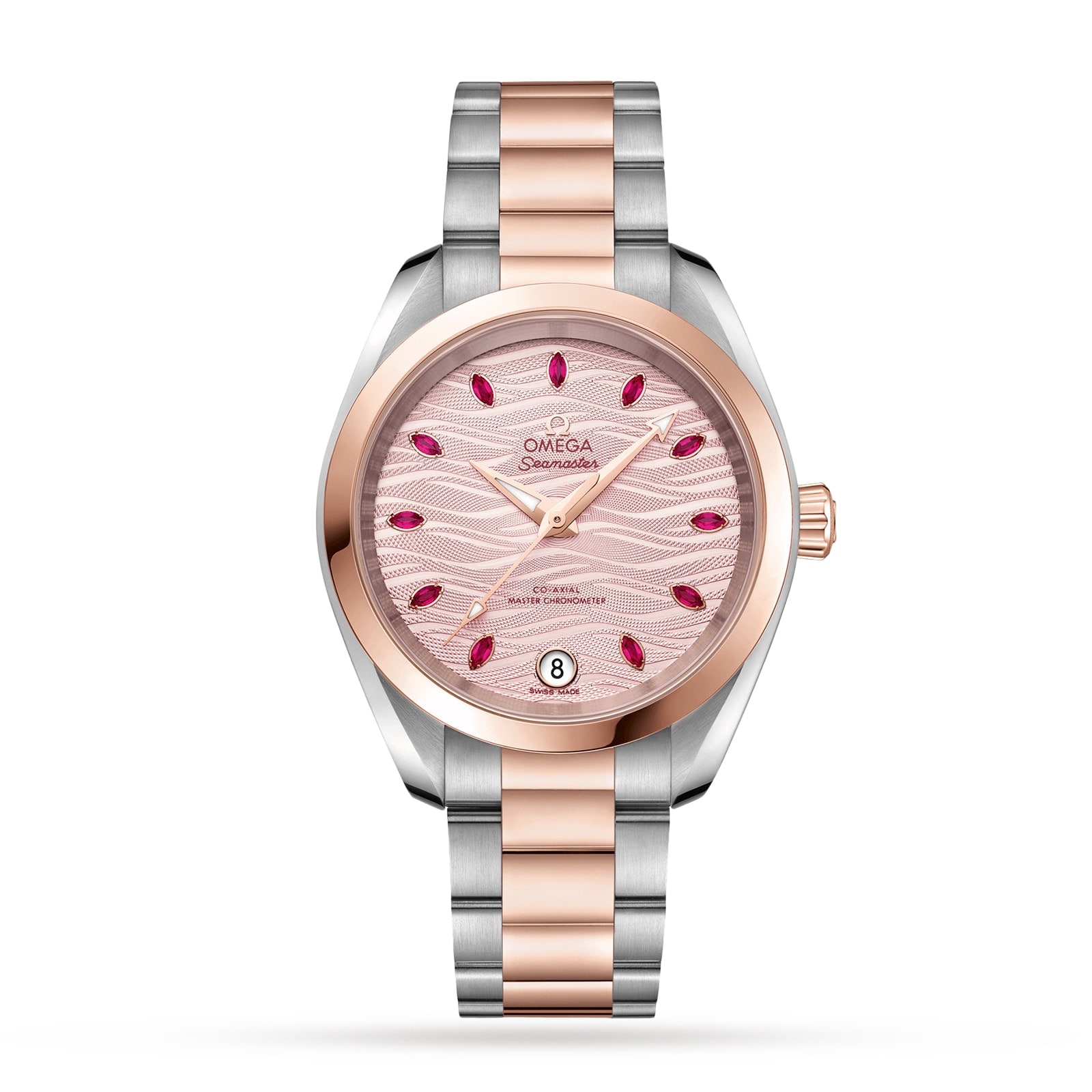 Pre-Owned Omega Seamaster Aqua Terra 150M Co-Axial Master Chronometer 34mm Automatic Ladies Watch Pre-Owned Omega Seamaster Aqua Terra 150M Co-Axial Master Chronometer 34mm Automatic Ladies Watch