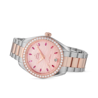 Pre-Owned Omega Seamaster Aqua Terra 150M Co-Axial Master Chronometer 34mm Automatic Ladies Watch Pre-Owned Omega Seamaster Aqua Terra 150M Co-Axial Master Chronometer 34mm Automatic Ladies Watch