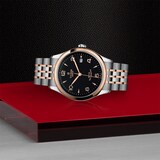 Ex-Display TUDOR 1926 39mm Mens Watch Steel Case Rose Gold Bezel Black Dial