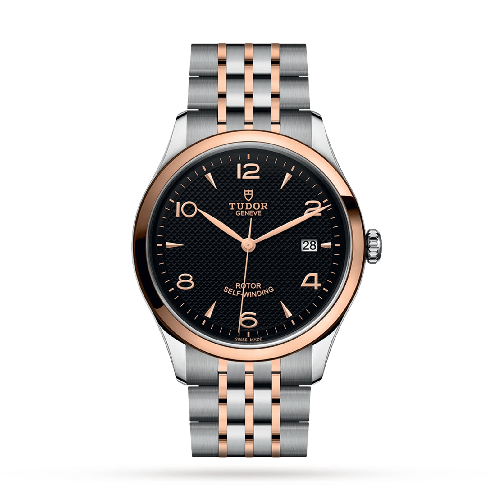 Ex-Display Tudor 1926 39mm Mens Watch Steel Case Rose Gold Bezel Black Dial