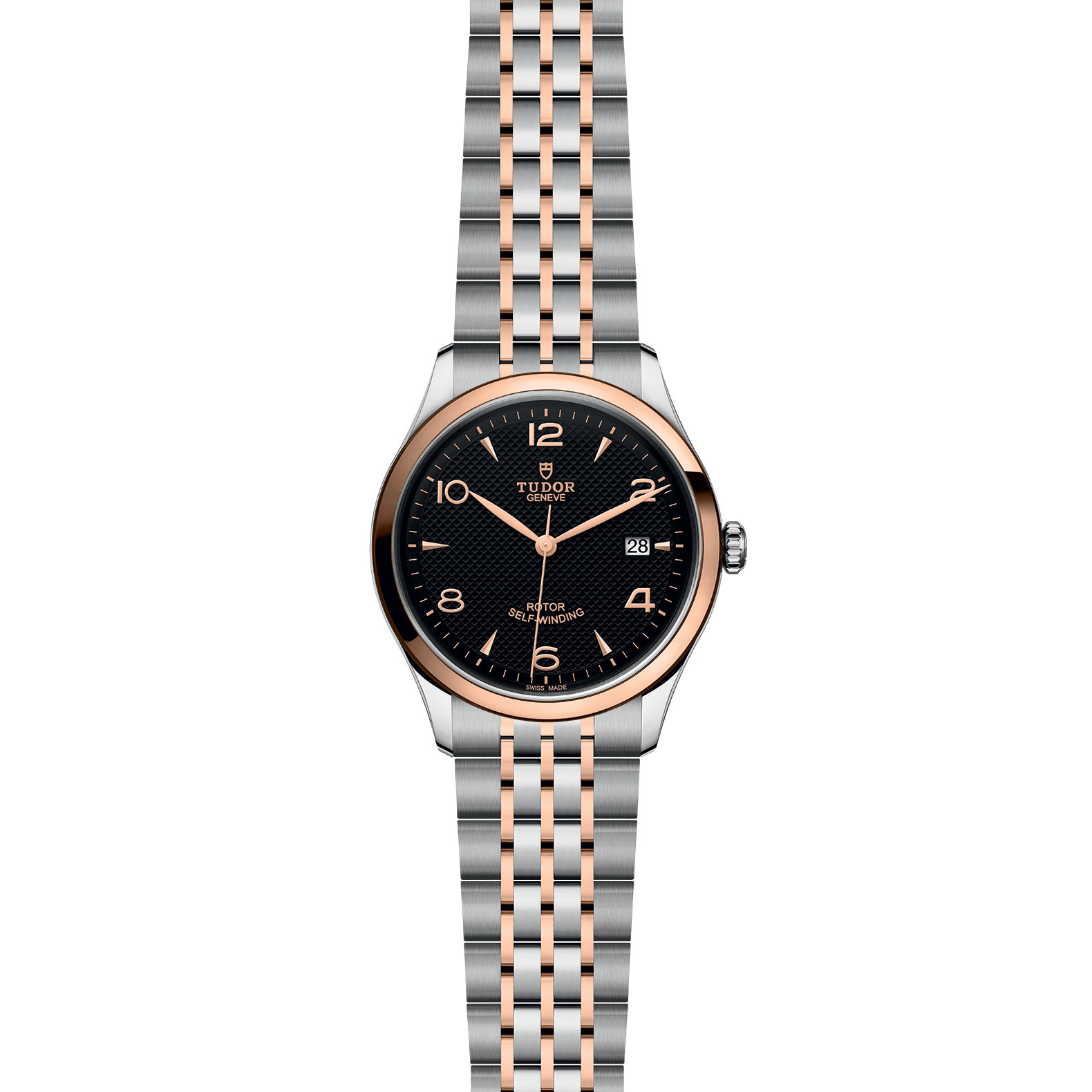 Ex-Display Tudor 1926 39mm Mens Watch Steel Case Rose Gold Bezel Black Dial