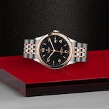 Ex-Display Tudor 1926 39mm Mens Watch Steel Case Rose Gold Bezel Black Dial