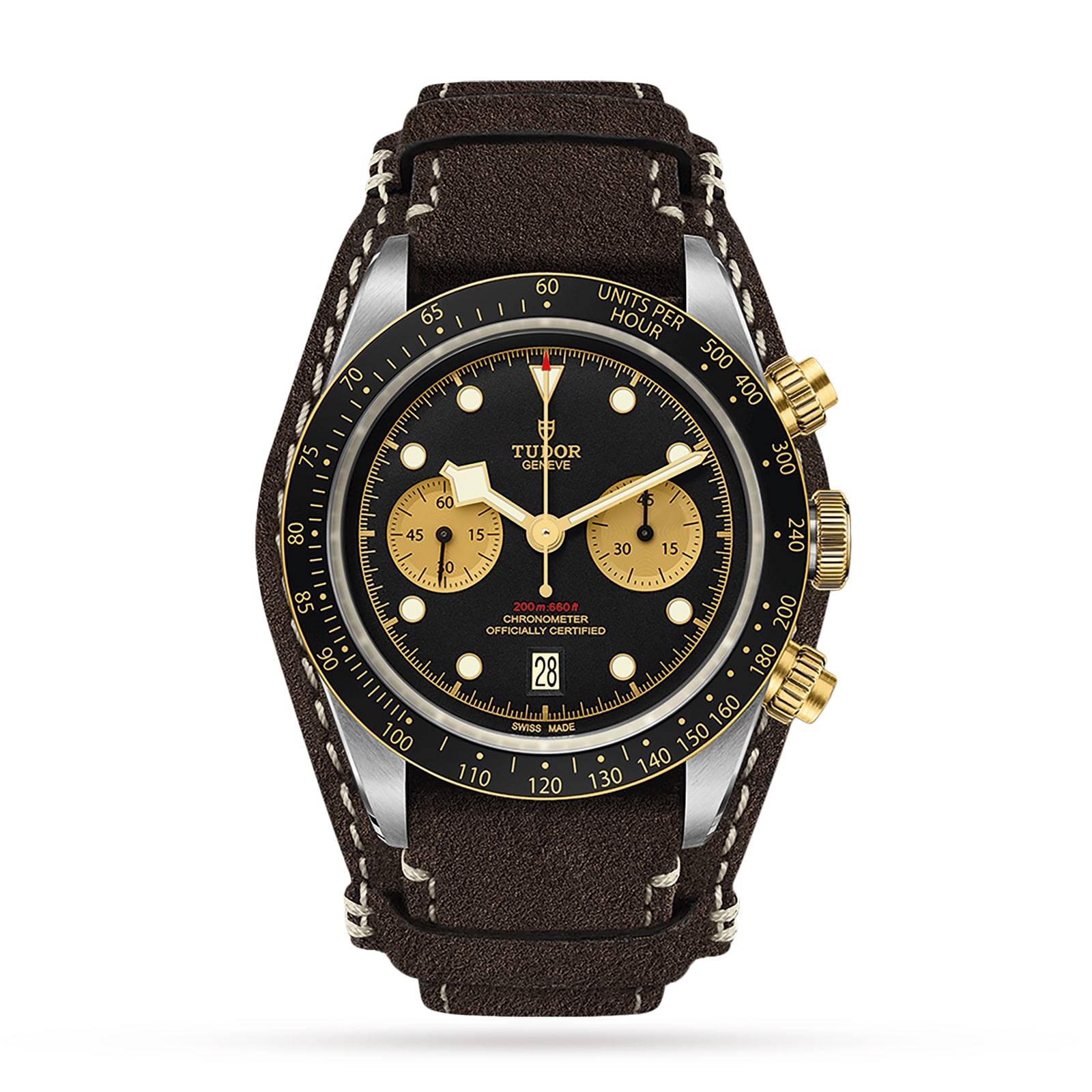 Ex-Display Tudor Black Bay Chrono S&G 41mm Steel Case Brown Leather Strap