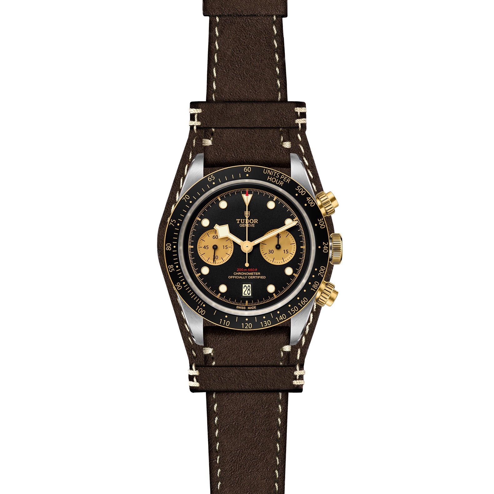 Ex-Display Tudor Black Bay Chrono S&G 41mm Steel Case Brown Leather Strap