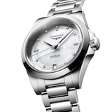 Pre-Owned Longines Conquest 34mm Ladies Watch Mother Of Pearl