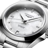 Pre-Owned Longines Conquest 34mm Ladies Watch Mother Of Pearl