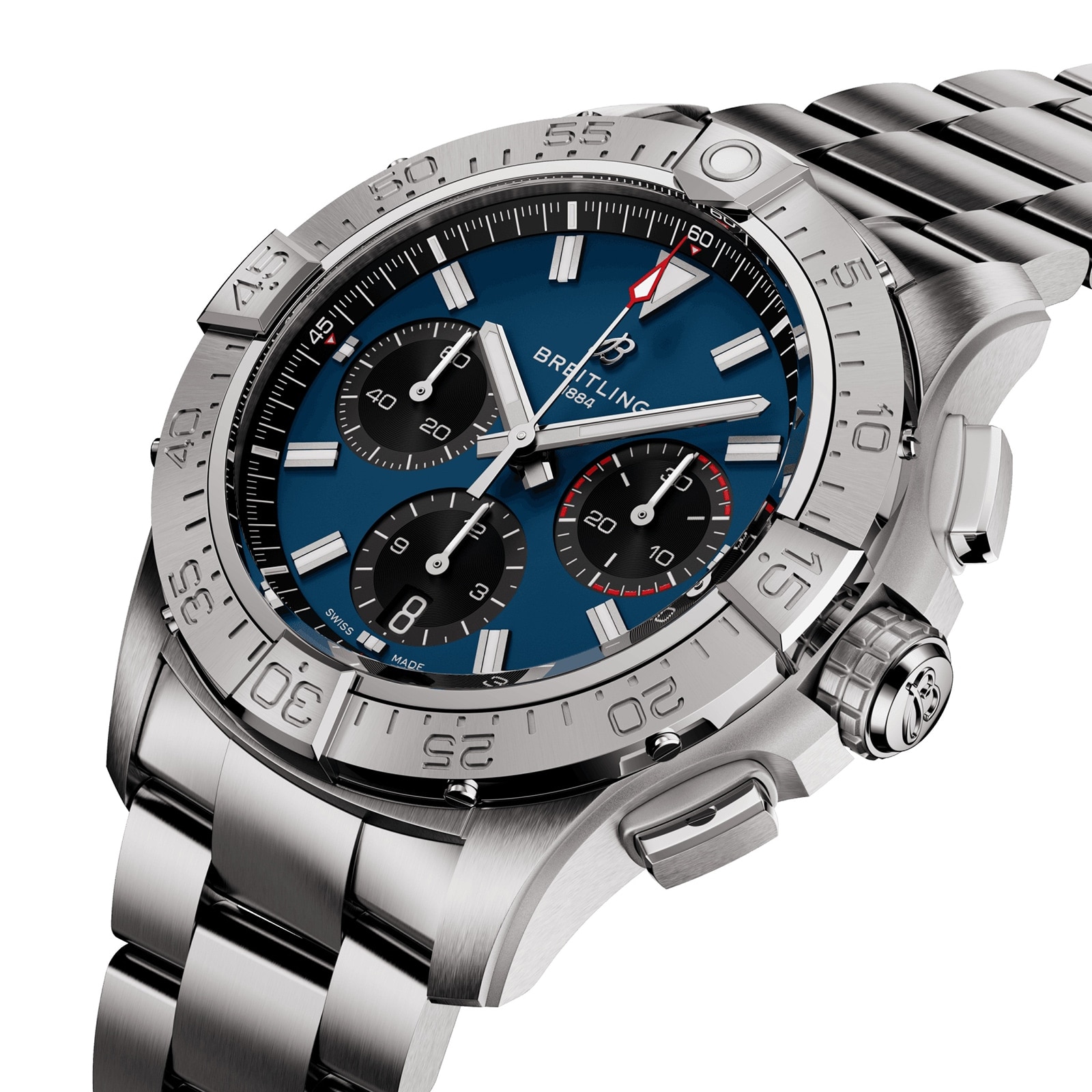 Ex-Display Breitling Avenger B01 Chronograph 42 Mens Watch Blue Stainless Steel