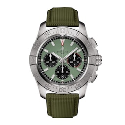 47011520 - Avenger Chronograph B01 44mm Mens Watch Green Leather