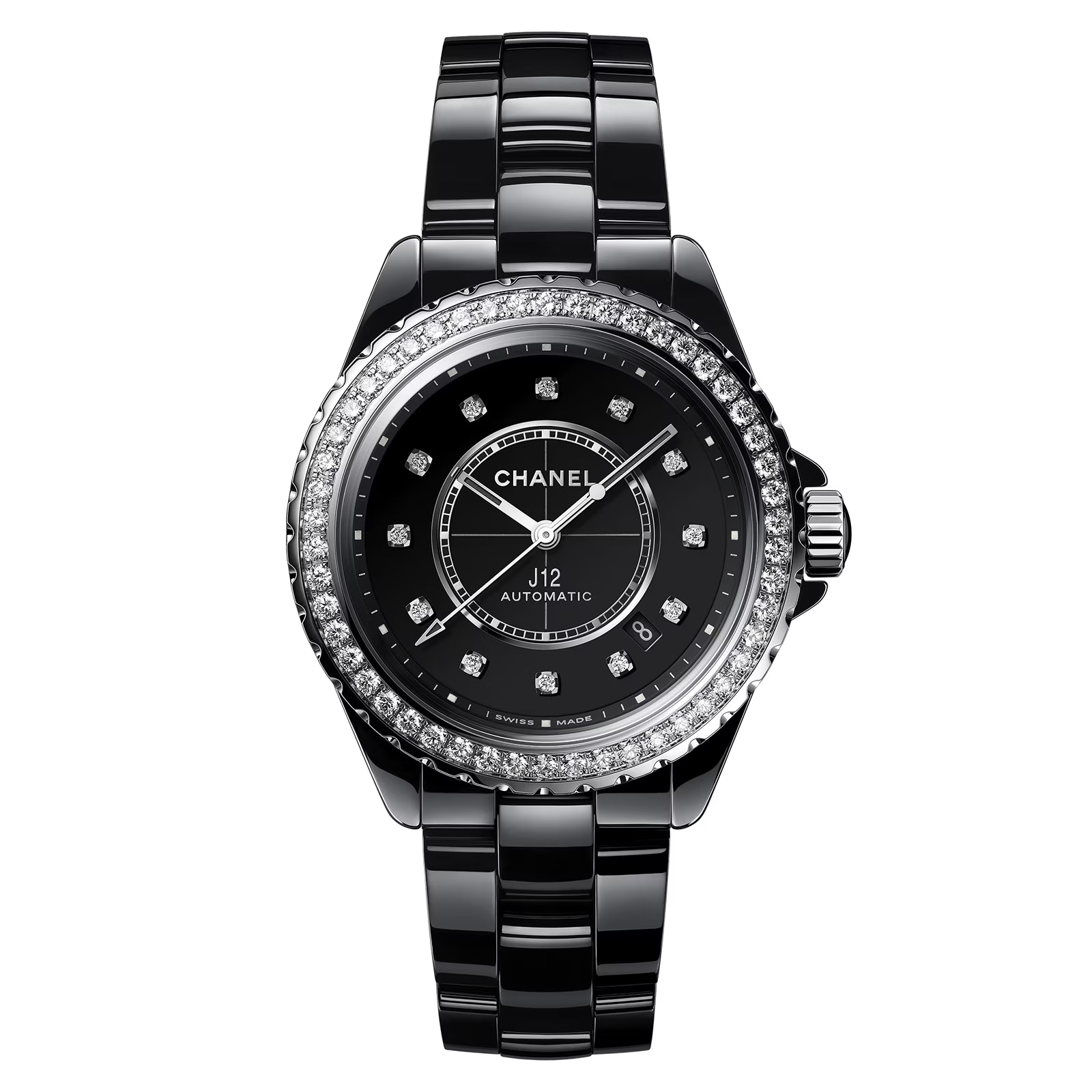 Ex-Display Chanel J12 DIAMOND BEZEL WATCH CALIBRE 12.1, 38 MM Ex-Display Chanel J12 DIAMOND BEZEL WATCH CALIBRE 12.1, 38 MM