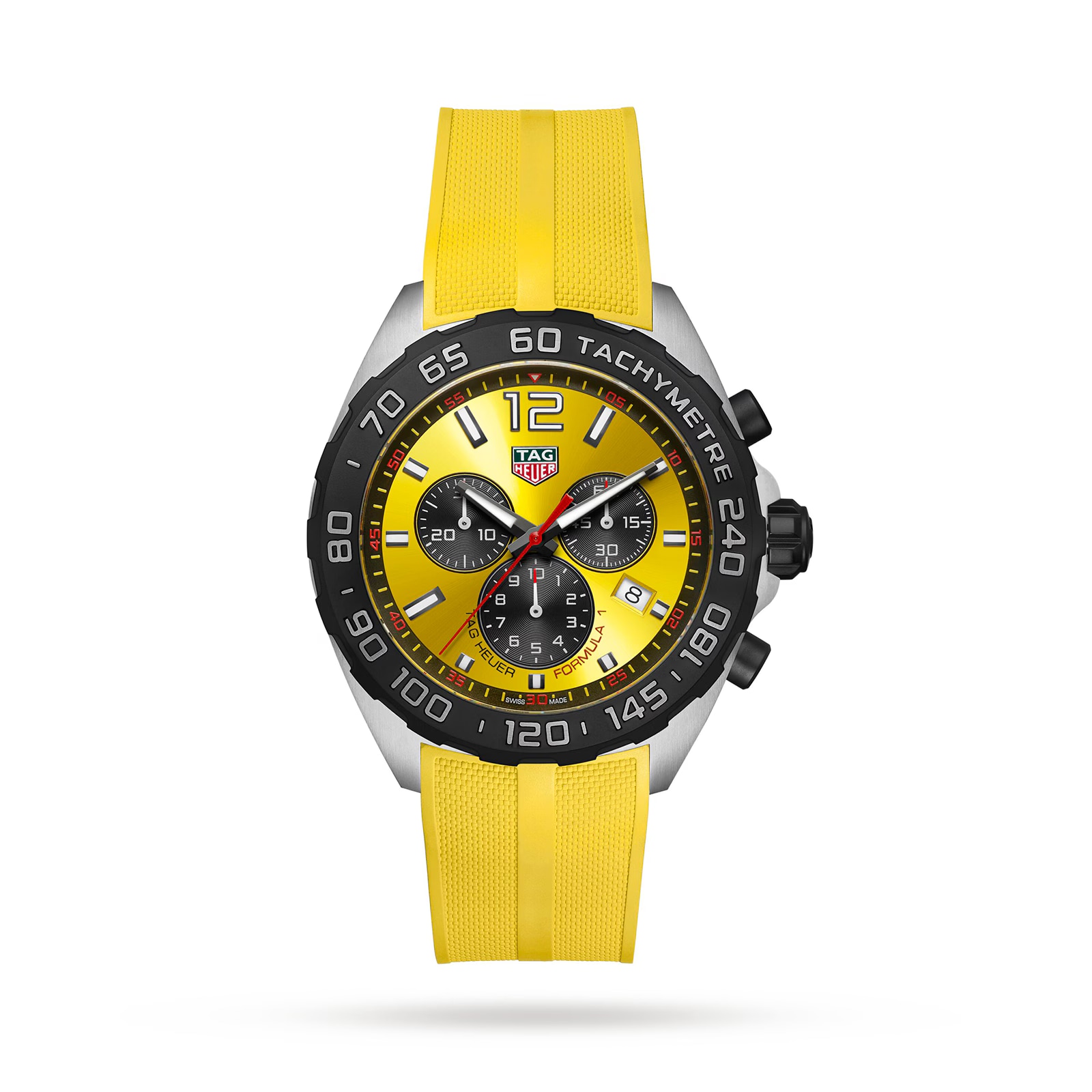 Ex-Display TAG Heuer Formula 1 Quartz Chronograph 200M 43mm Mens Watch Yellow Rubber Ex-Display TAG Heuer Formula 1 Quartz Chronograph 200M 43mm Mens Watch Yellow Rubber