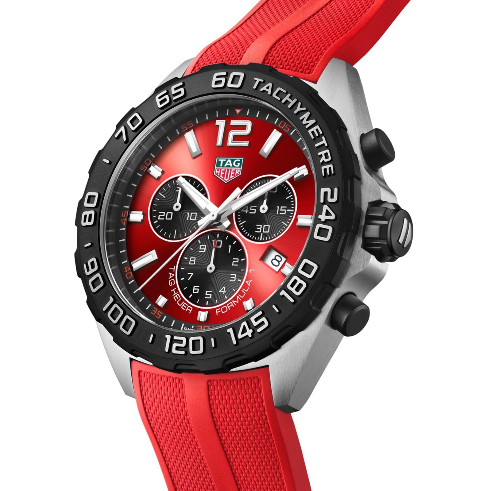 Ex-Display TAG Heuer Formula 1 Quartz Chronograph 200M 43mm Mens Watch Red Rubber Ex-Display TAG Heuer Formula 1 Quartz Chronograph 200M 43mm Mens Watch Red Rubber