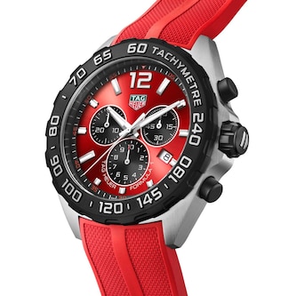 Ex-Display TAG Heuer Formula 1 Quartz Chronograph 200M 43mm Mens Watch Red Rubber