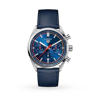 Ex-Display TAG Heuer Carrera Chronograph 42mm Mens Watch Blue