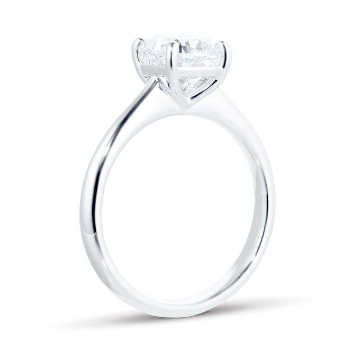 Mayors Platinum Cushion Diamond Engagement Ring