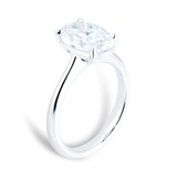 Mayors Platinum Oval Diamond Engagement Ring