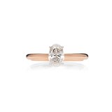 Mayors 18ct Rose Gold Oval Cut Diamond Engagement Ring