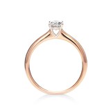 Mayors 18ct Rose Gold Oval Cut Diamond Engagement Ring