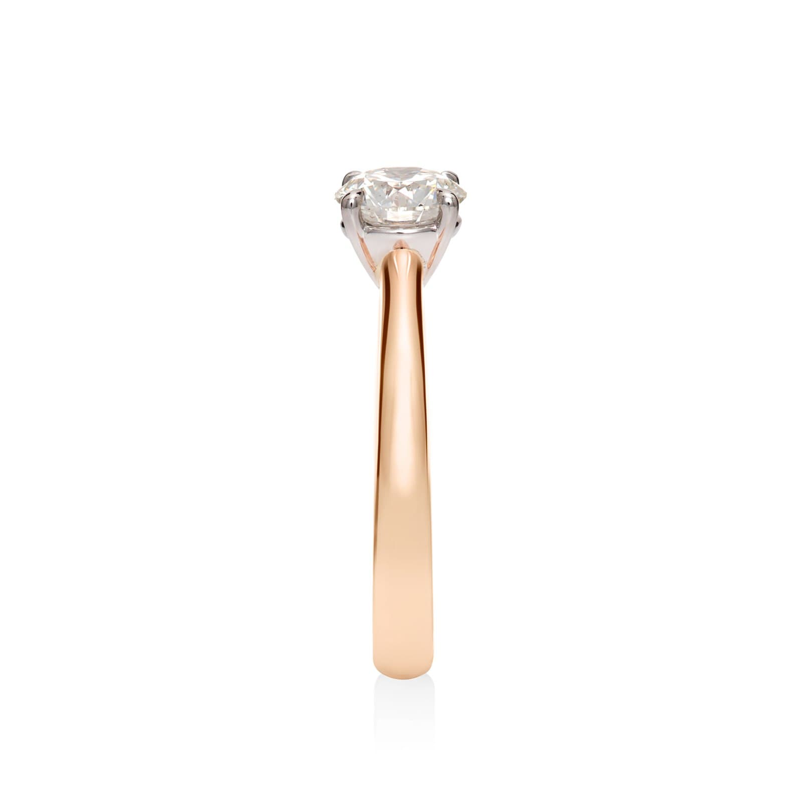 Mayors 18k Rose Gold Round Diamond Engagement Ring Mayors 18k Rose Gold Round Diamond Engagement Ring