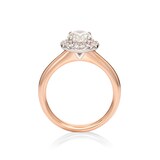 Mayors 18ct Rose Gold Round Halo Diamond Engagement Ring