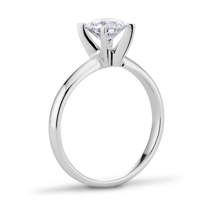 Mayors 18ct White Gold Round Diamond Engagement Ring