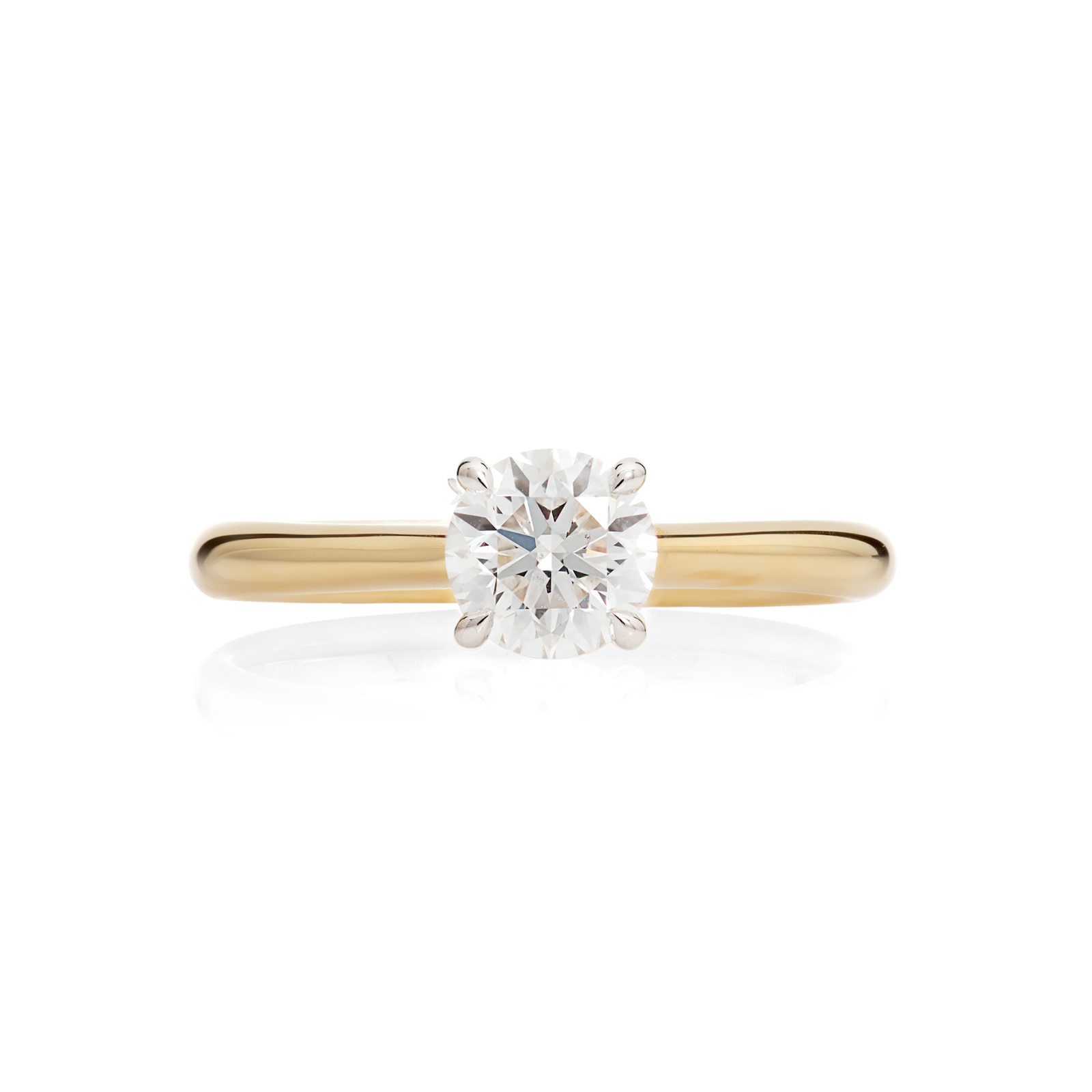 Mayors 18k Yellow Gold Diamond Engagement Ring