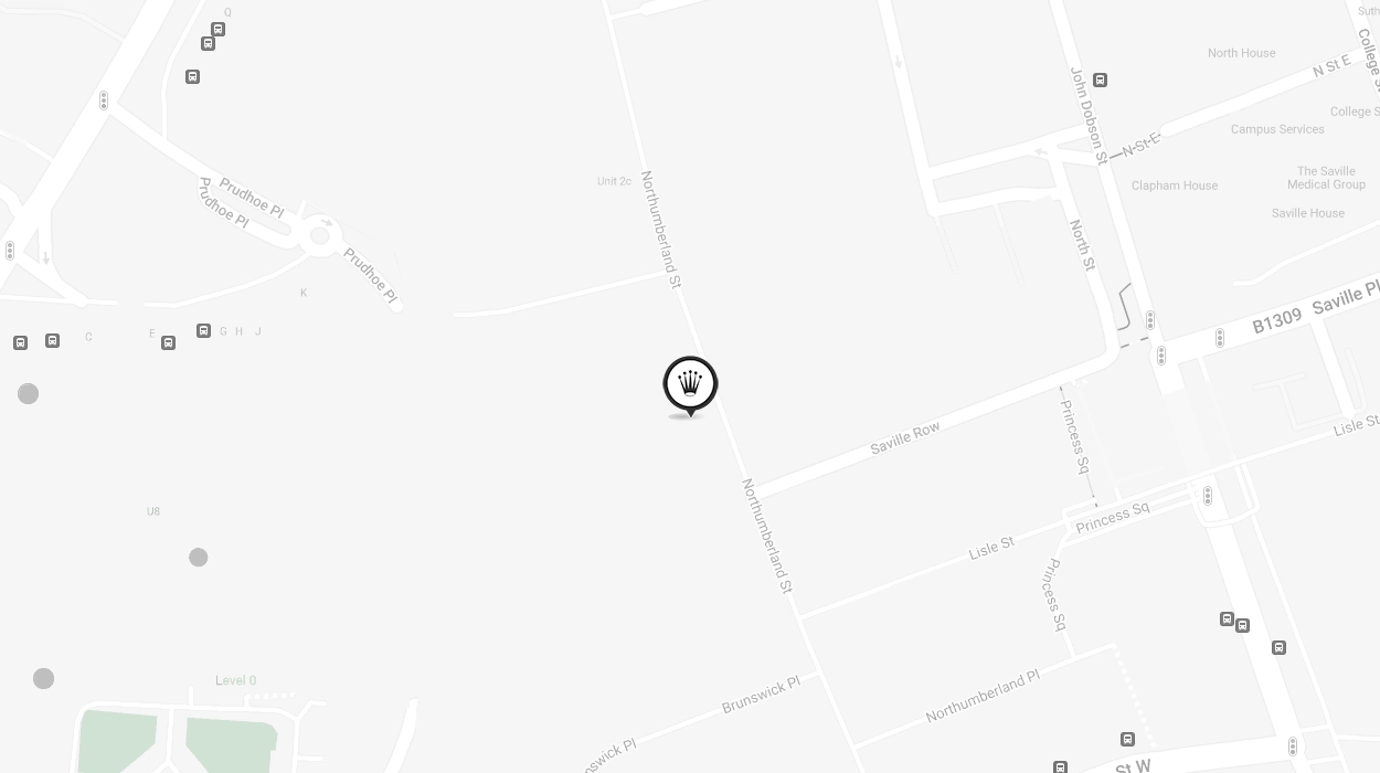 Map Showing Official Rolex Certified Pre-Owned Retailer - Newcastle Blackett Street