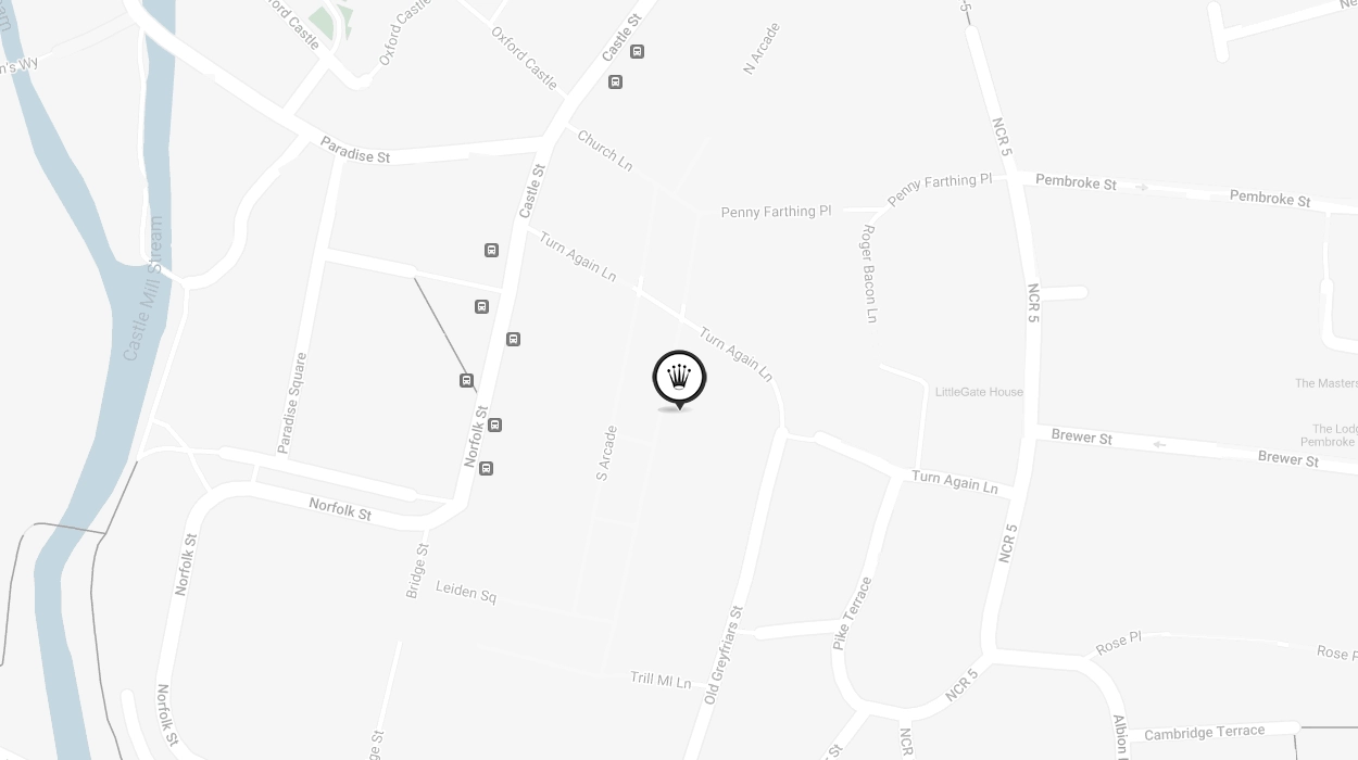 Map Showing Official Rolex Certified Pre-Owned Retailer - Oxford