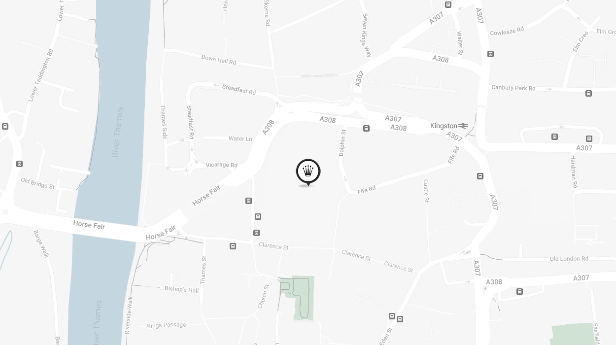 Map Showing Official Rolex Certified Pre-Owned Retailer - Kingston