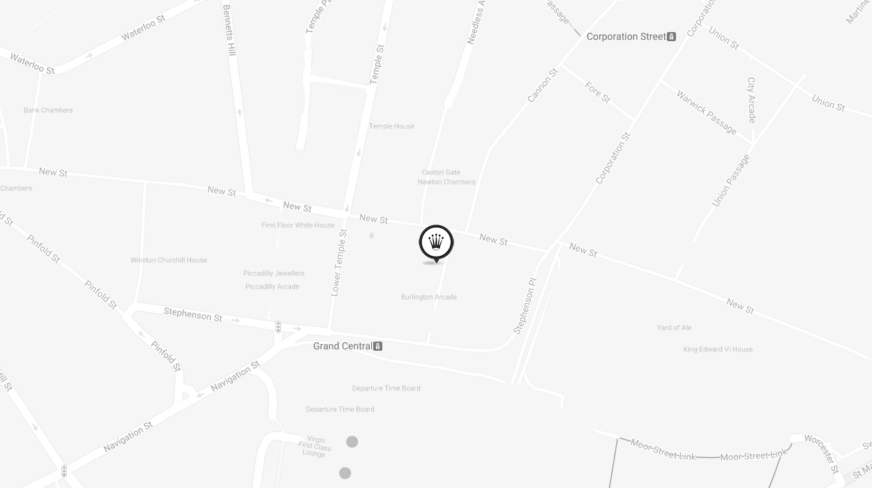 Map Showing Offical Rolex Retailer - Birmingham