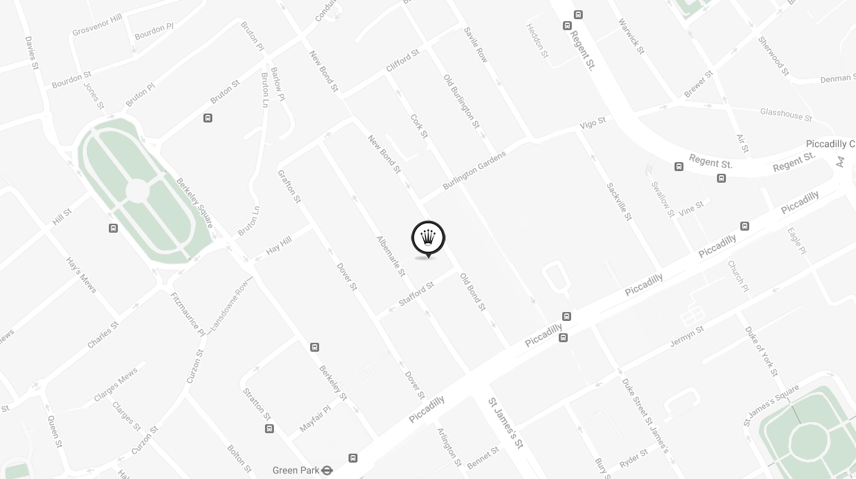 Map Showing Official Rolex Certified Pre-Owned Retailer - Old Bond Street