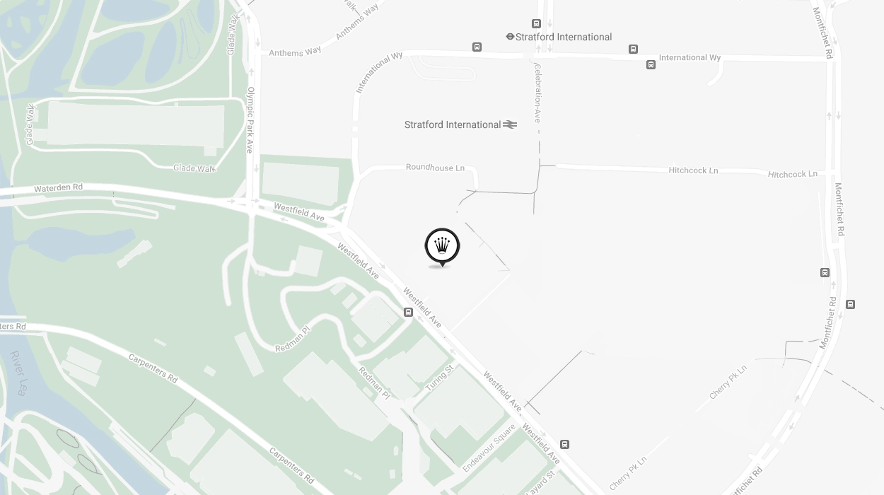 Map Showing Official Rolex Certified Pre-Owned Retailer - Stratford