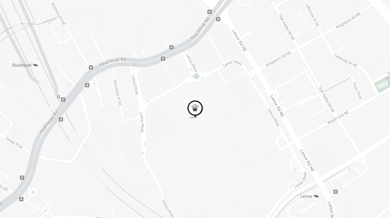 Map Showing Official Rolex Certified Pre-Owned Jeweler - Lenox Square