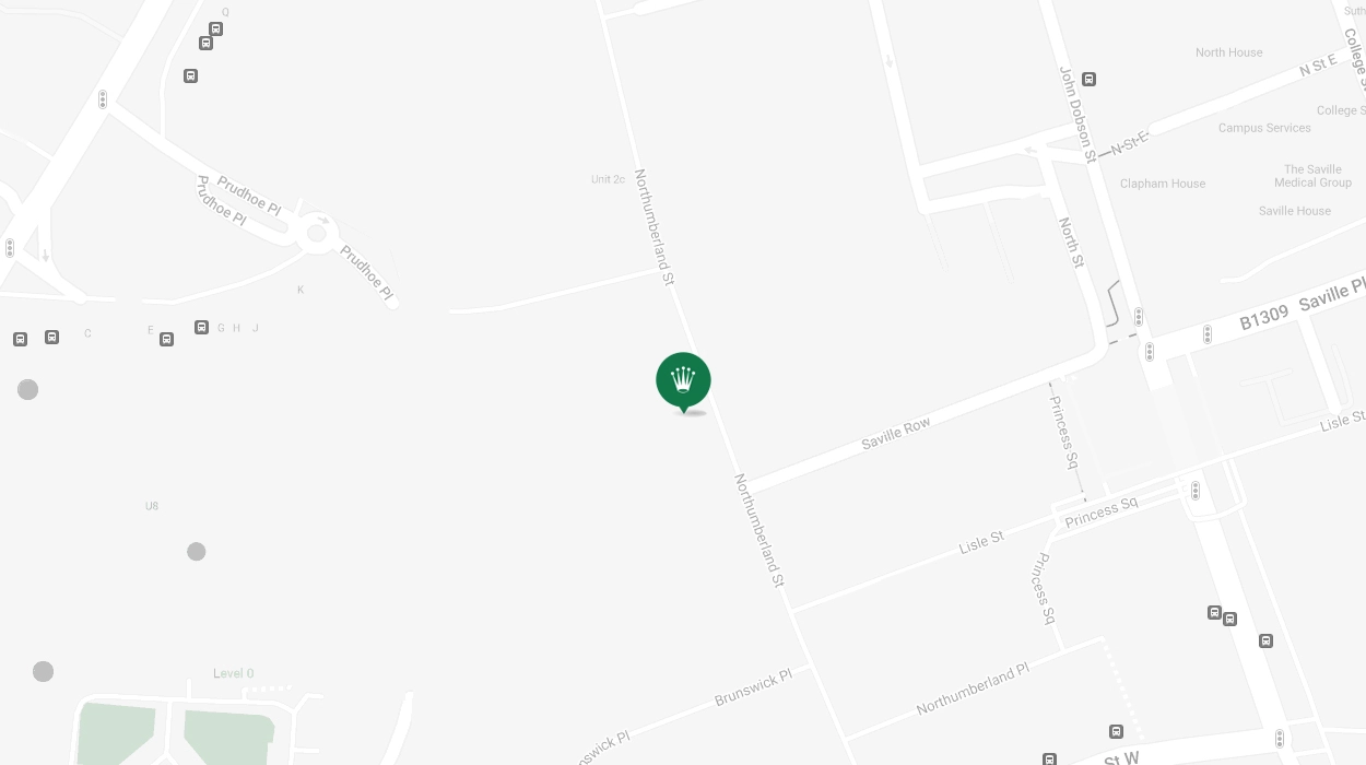 Map Showing Official Rolex Retailer - Newcastle Blackett Street