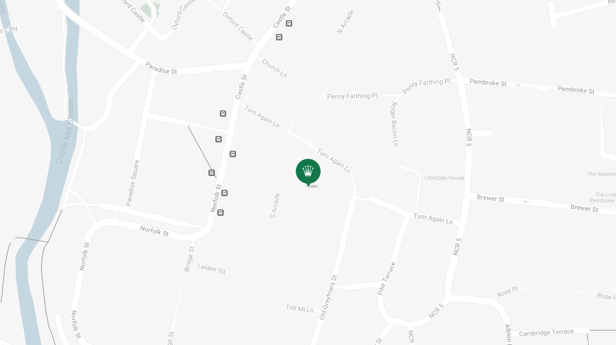 Map Showing Official Rolex Retailer - Oxford