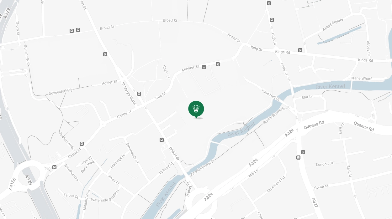 Map Showing Official Rolex Retailer - Reading
