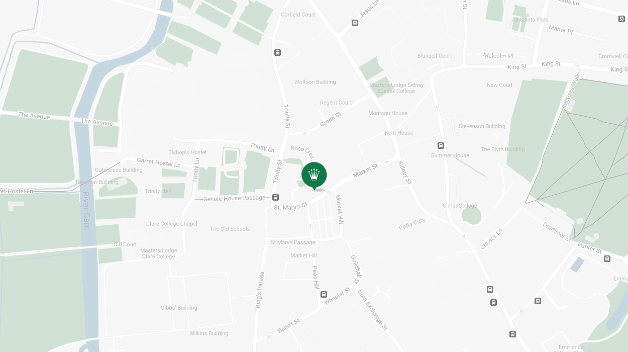 Map Showing Official Rolex Retailer - Cambridge