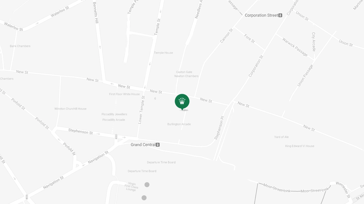 Map Showing Offical Rolex Retailer - Birmingham