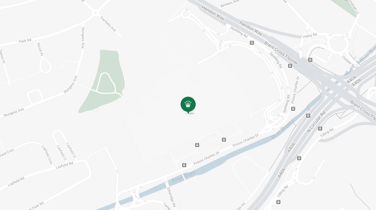 Map Showing Offical Rolex Retailer - Brent Cross