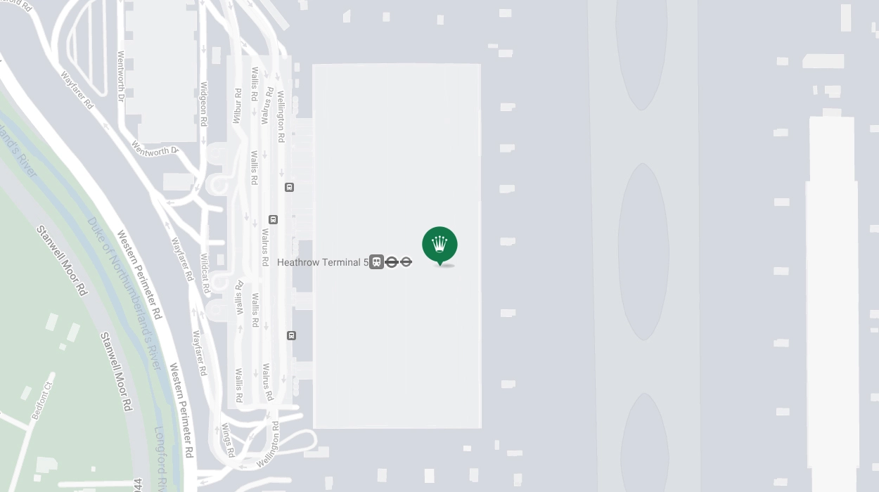 Map Showing Offical Rolex Retailer - Heathrow T5