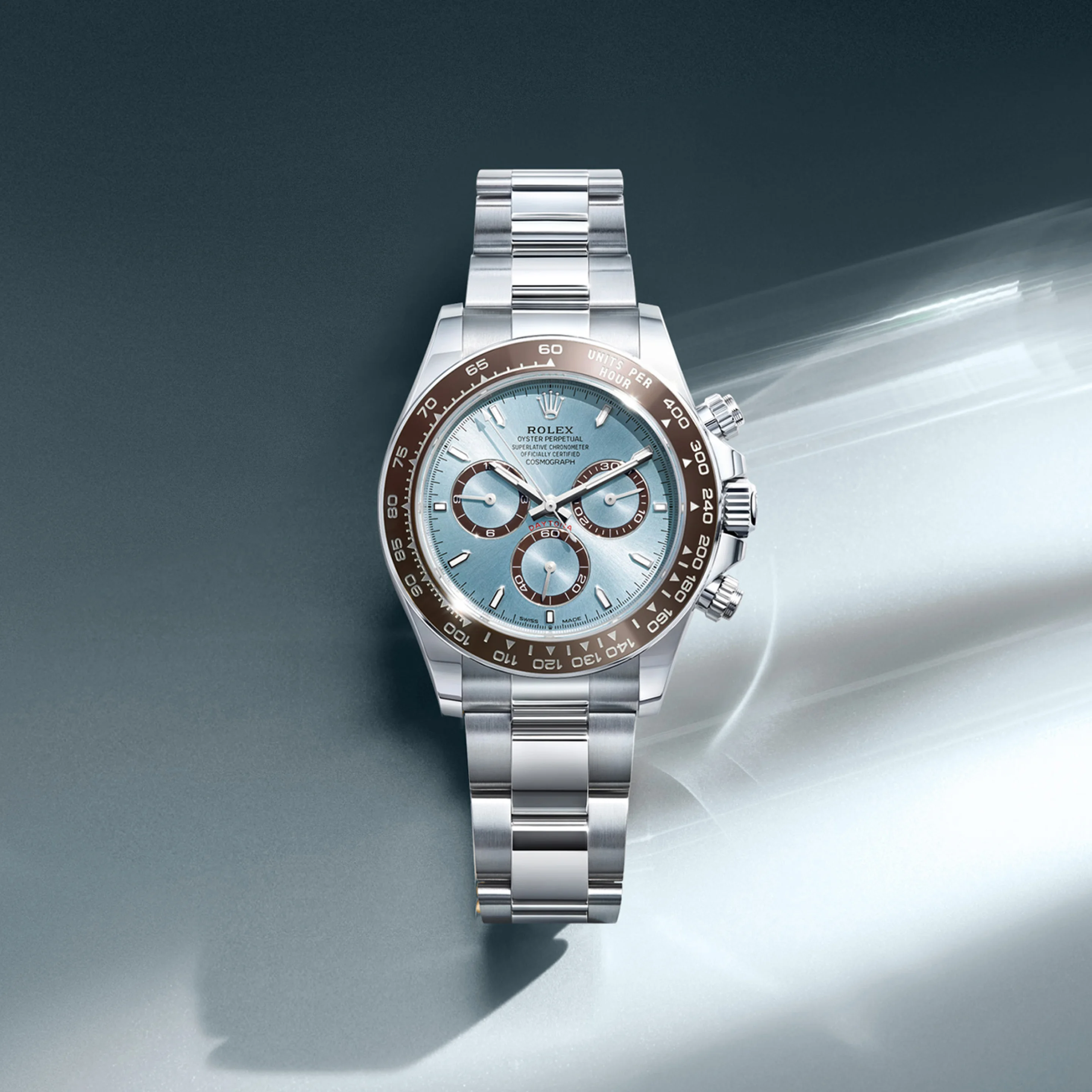 Rolex Cosmograph Daytona in Oyster, 40 mm, platinum, M126506-0001