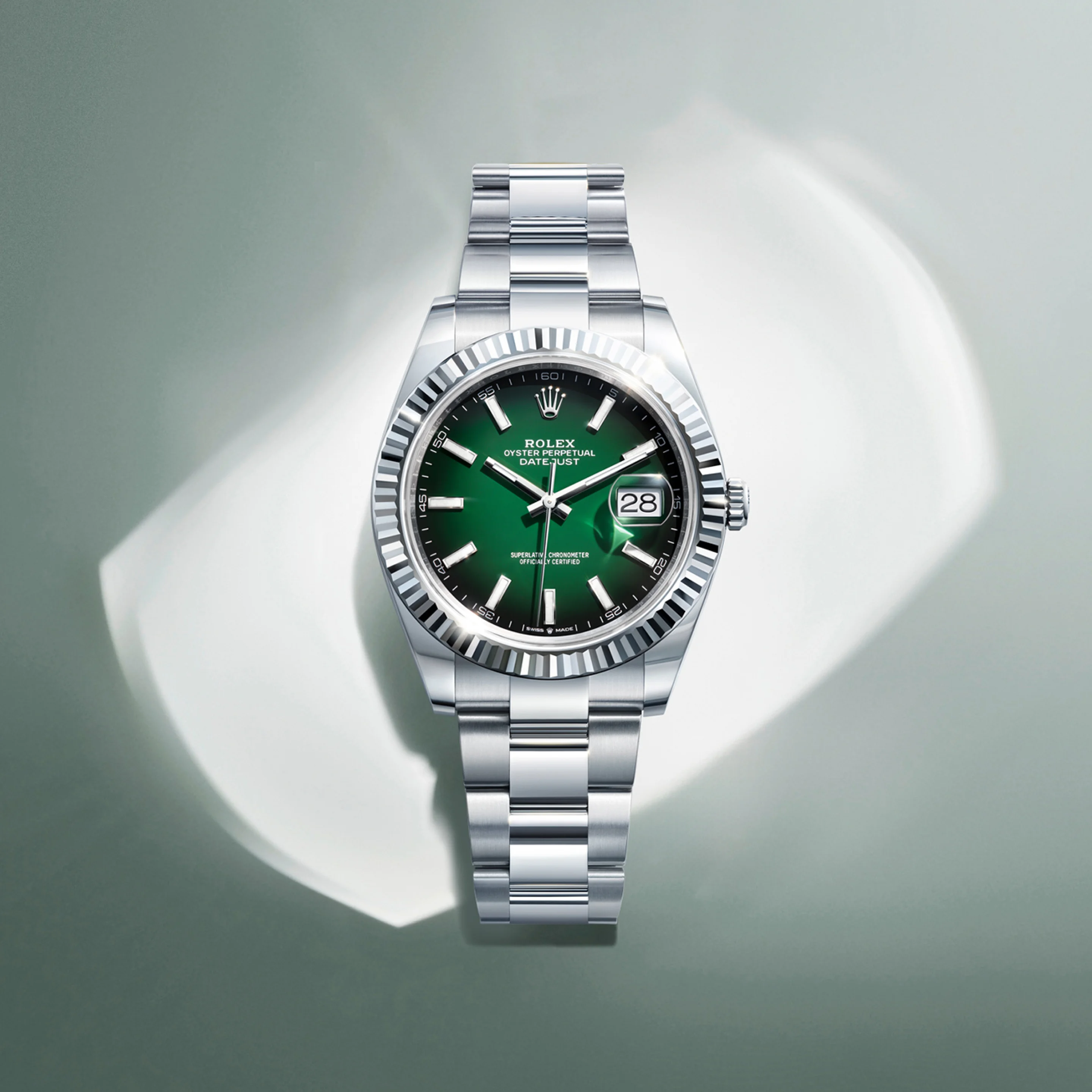 Rolex Datejust in Oyster, 41 mm, Oystersteel and white gold