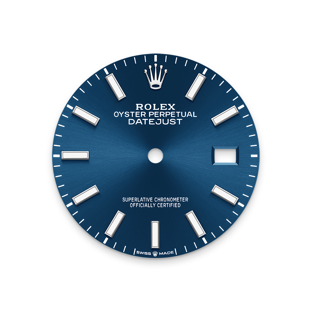 Bright blue dial