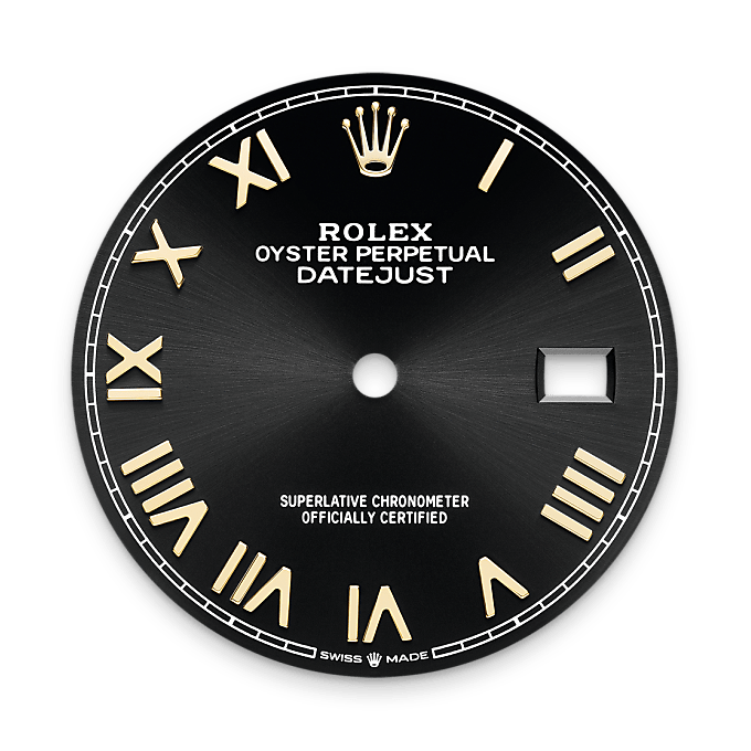 Bright black dial