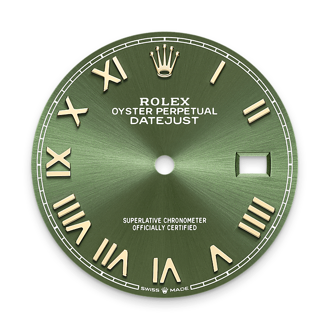 Olive green dial